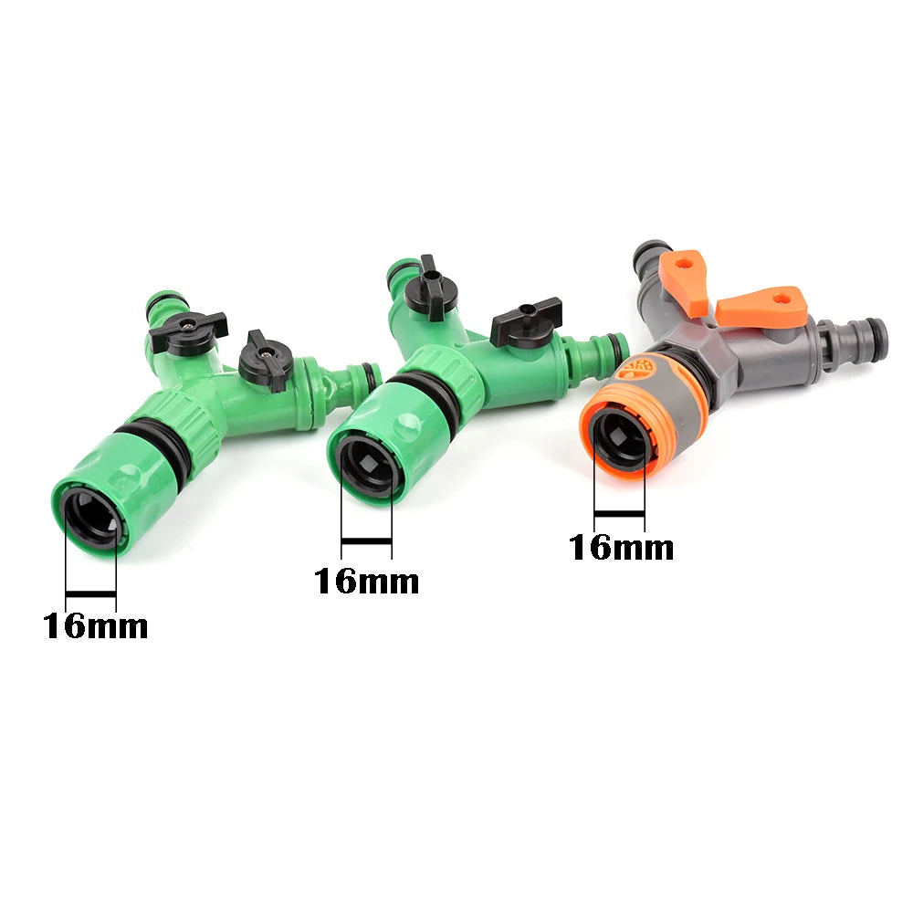 1/2 3/4 Thread 2-way Tap Hose Water Splitter Garden Tap Y Splitter Watering Fittings Adjustable Switch Joints