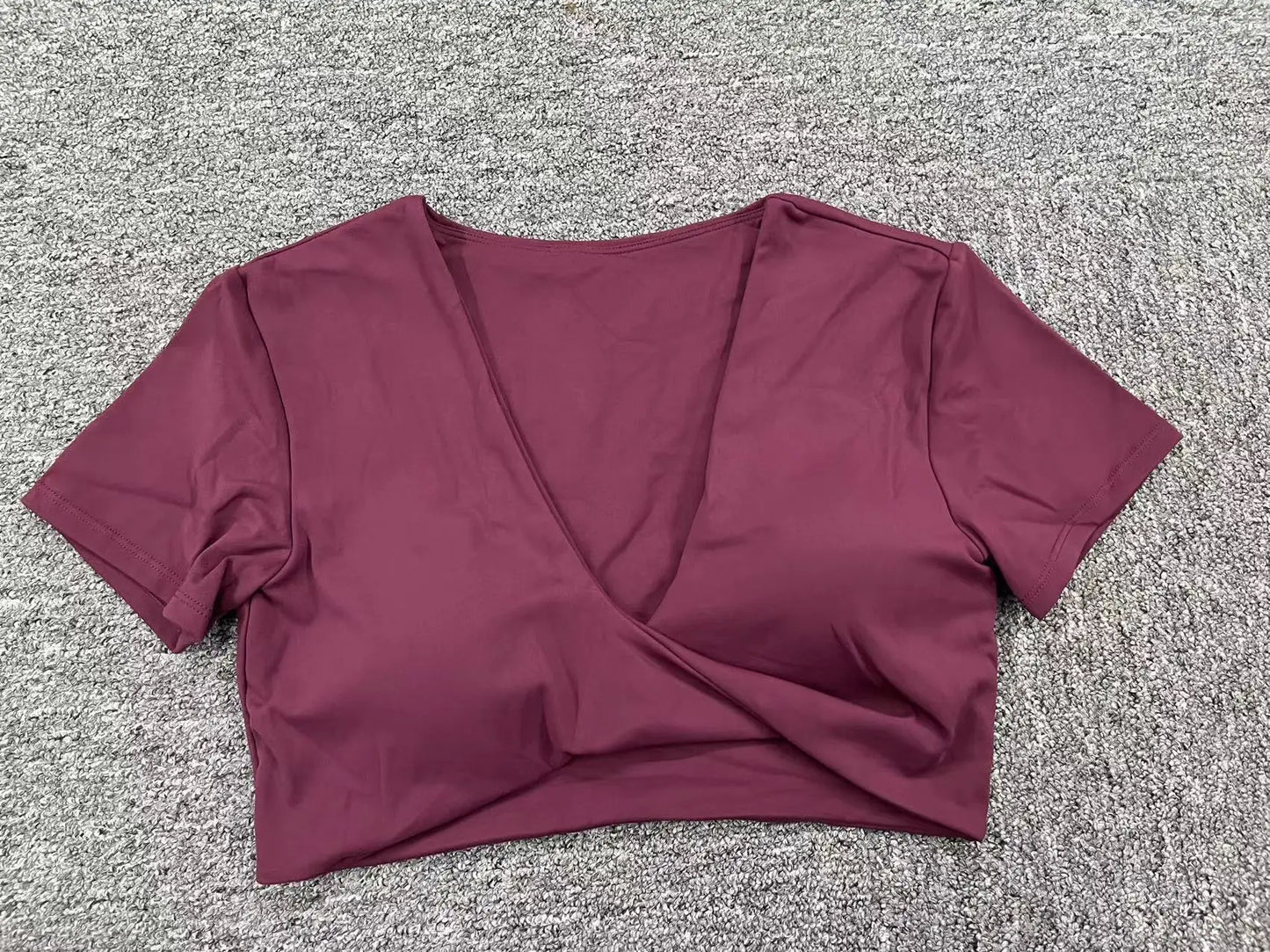 Sexy Crop Top Short Sleeve Push Up Yoga Shirt Women Tops Fitness Workout Top Gym Clothes Sportswear Summer Running T-shirts