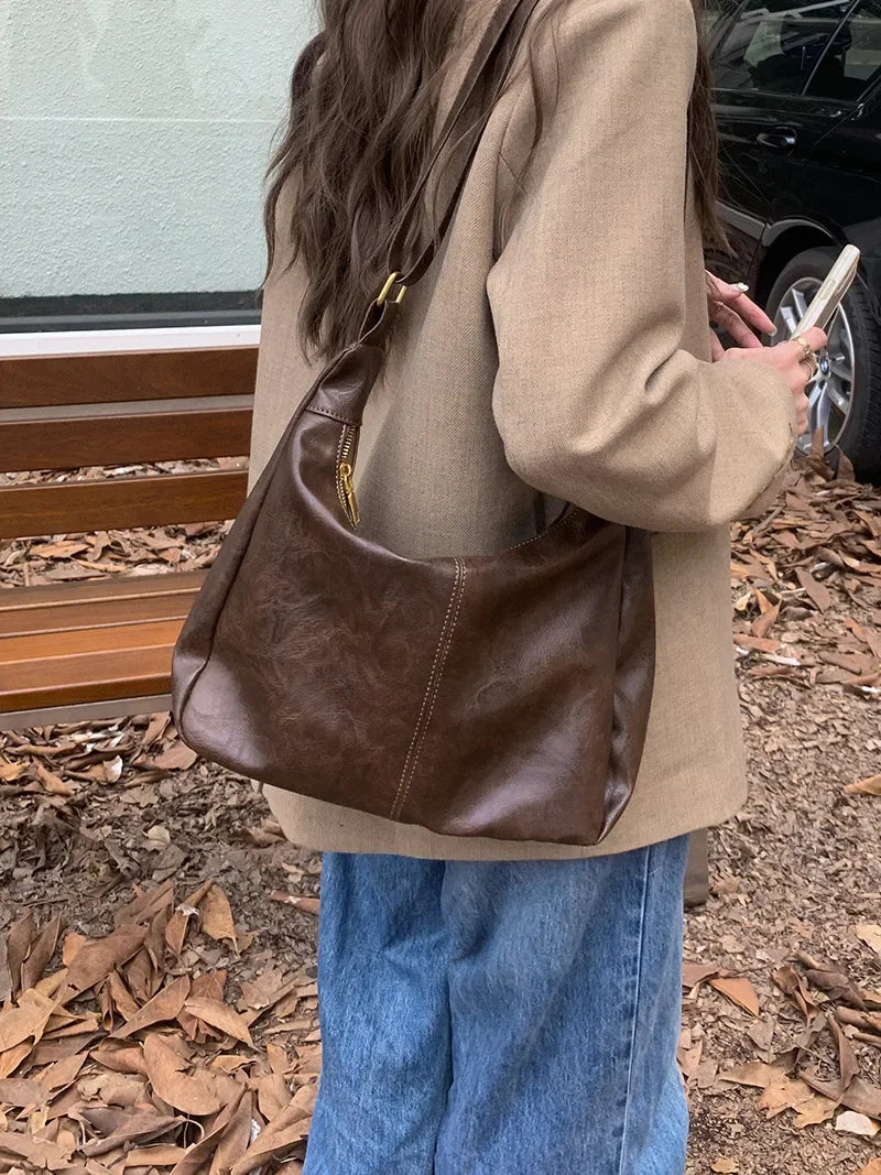 Cowhide Women Handbag Luxury Shoulder Bag Ladies Leather Tote Fashion Female Messenger High Quality Designer Purse Elegant