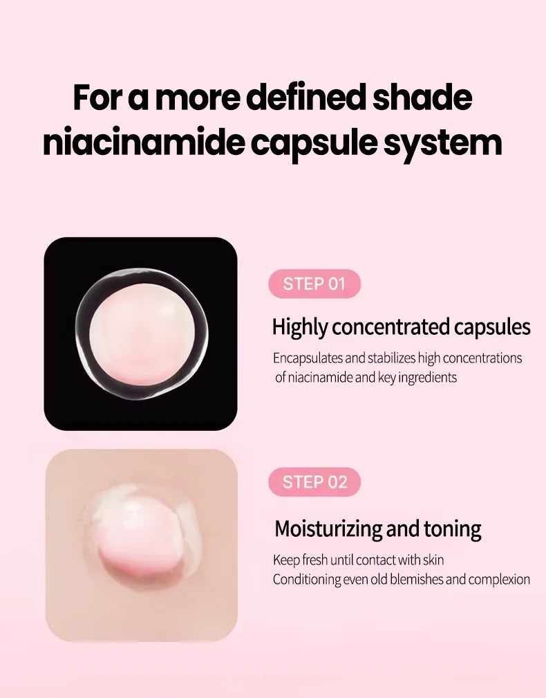 Pink Collagen PDRN Capsule Cream with Niacinamide Cream for Uneven Skin Tone Lightweight Face Moisturizer Non Greasy care