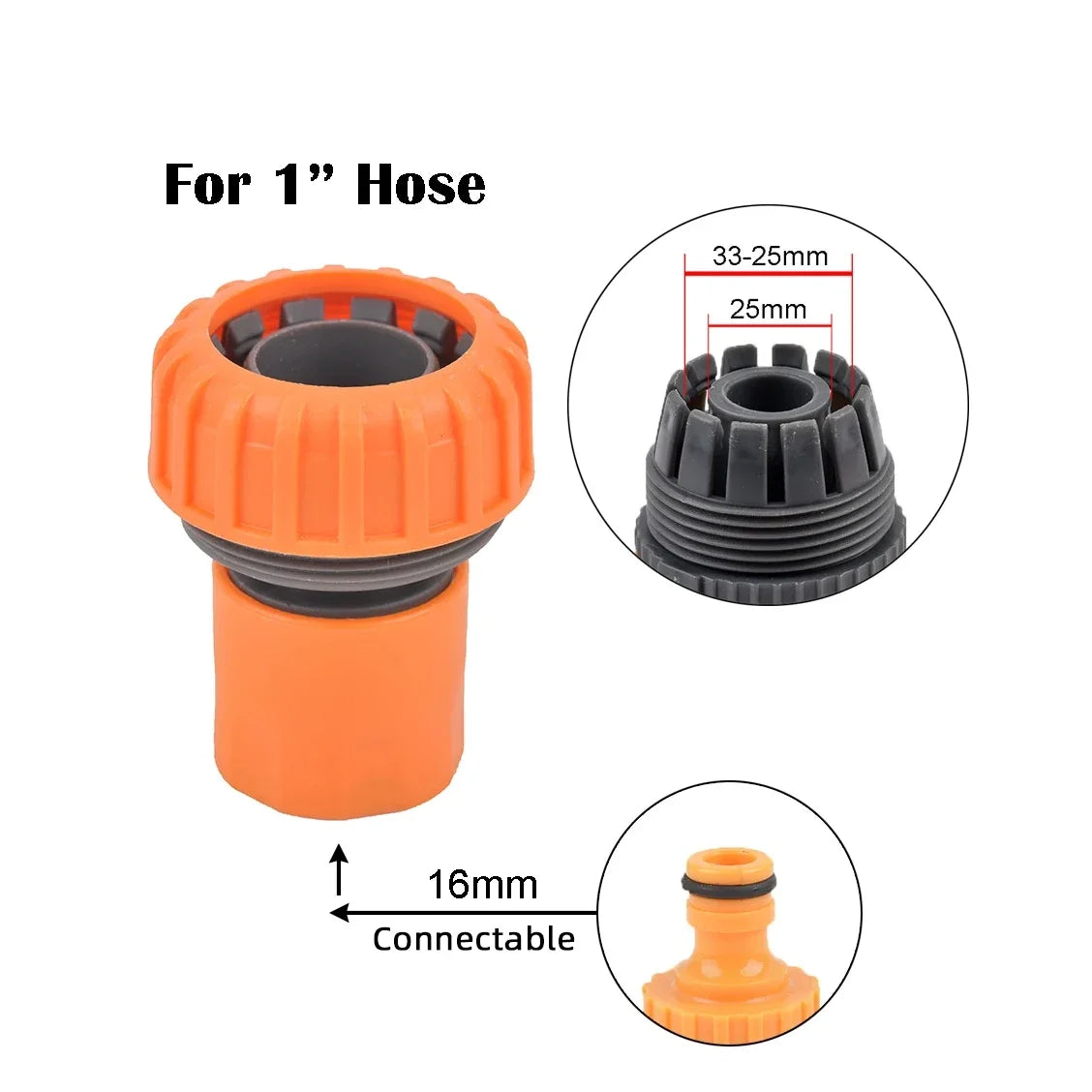 1-Pcs 1/2" 3/4" 1" Garden Hose Quick Connect Adapters -EU BPS Threaded Fittings for Faucets, Spray Guns & Watering Systems