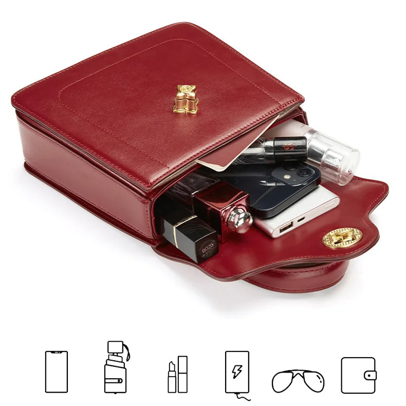 Luxury Handbag New PU Material Square Bag French Style Elegant Retro Single Shoulder Crossbody Bag Wedding Banquet Commuter