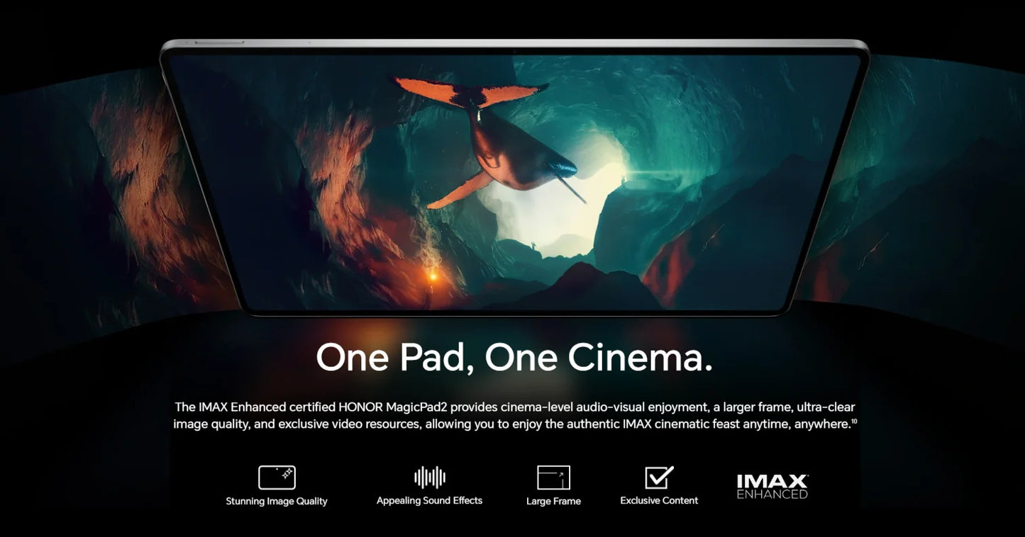 HONOR MagicPad 2 EU Version tablet android 12.3" OLED Screen  Snapdragon 8s Gen 3 CPU 13MP Rear Camera 10050mAh Battery
