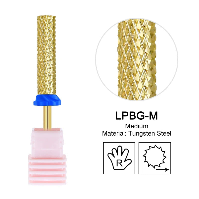 Milling Cutter Golden Carbide Nail Drill Bits For Electric Nail Drill Manicure Machine Pedicure Nail Files Accessories