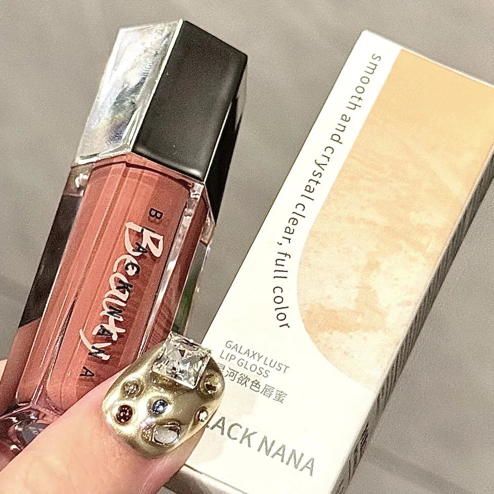 6 Colors Mirror Lip Gloss Glass Mirror Water-light Waterproof Moisturizing Liquid Lipstick Lasting Red Brown Lips Glaze Makeup