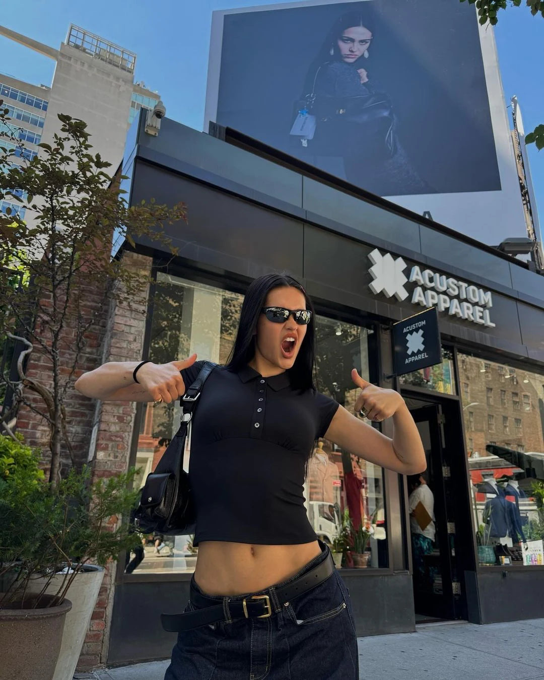 Tank Black Polo Collar T-Shirt, Slim Fit and Sexy Short-Sleeved Summer Women's Short Top