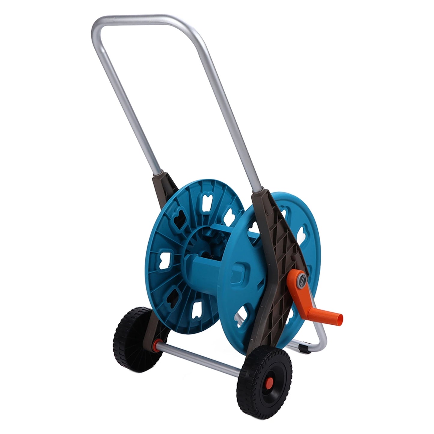 G1/2 Garden Hose Reel Cart with 2 Wheels Garden Waterpipe Rack Watering Trolley Hold 60M Hose Garden Hose Rack Garden Hose Cart