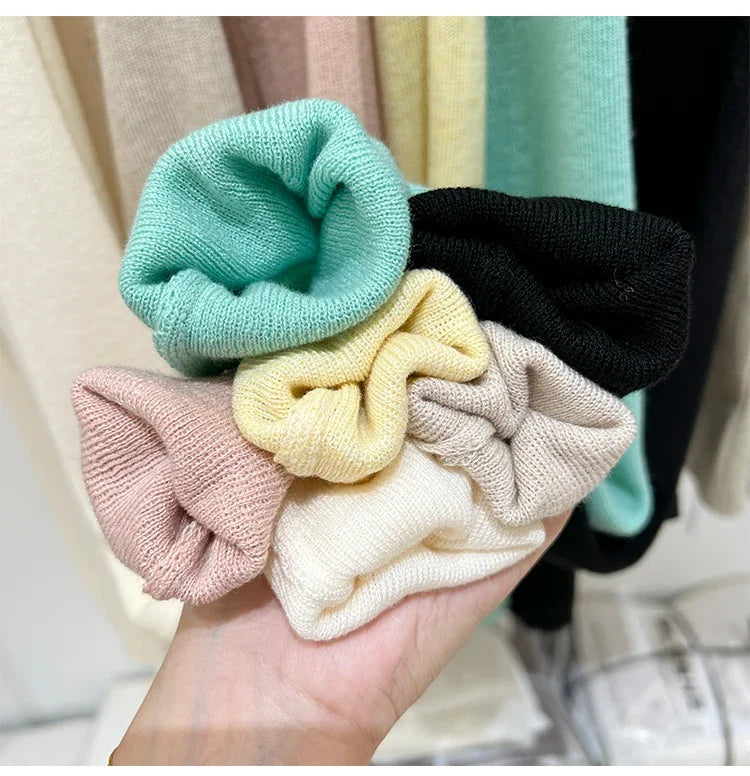 Spring  Basic O-Neck Slim T-Shirt Women Solid Multi Color All-Match Trend Casual Top Screw Knit Long Sleeve Elastic Office Lady