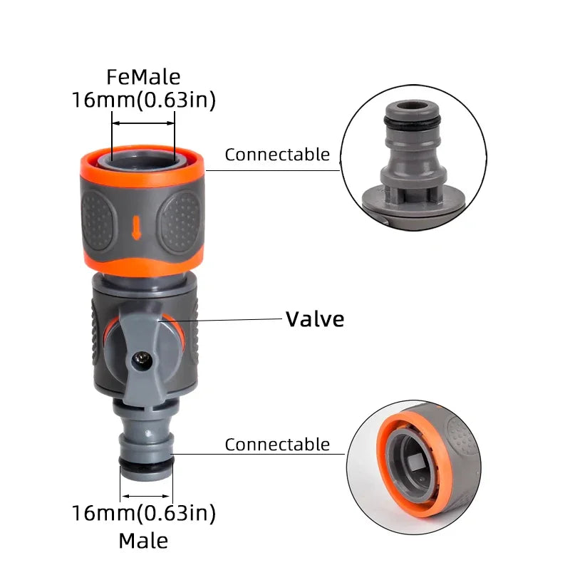 1-Pcs 1/2" 3/4" 1" Garden Hose Quick Connect Adapters -EU BPS Threaded Fittings for Faucets, Spray Guns & Watering Systems