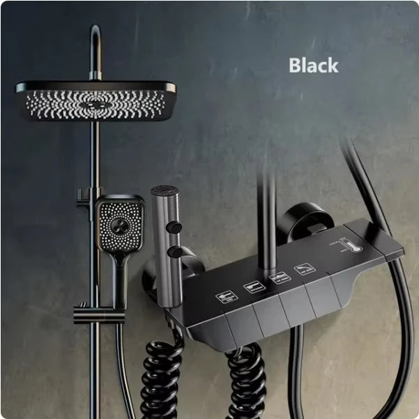 Shower falcet Set 4 Functions Shower Thermostat Hot Cold Showers medium Pressure bath room shower systems