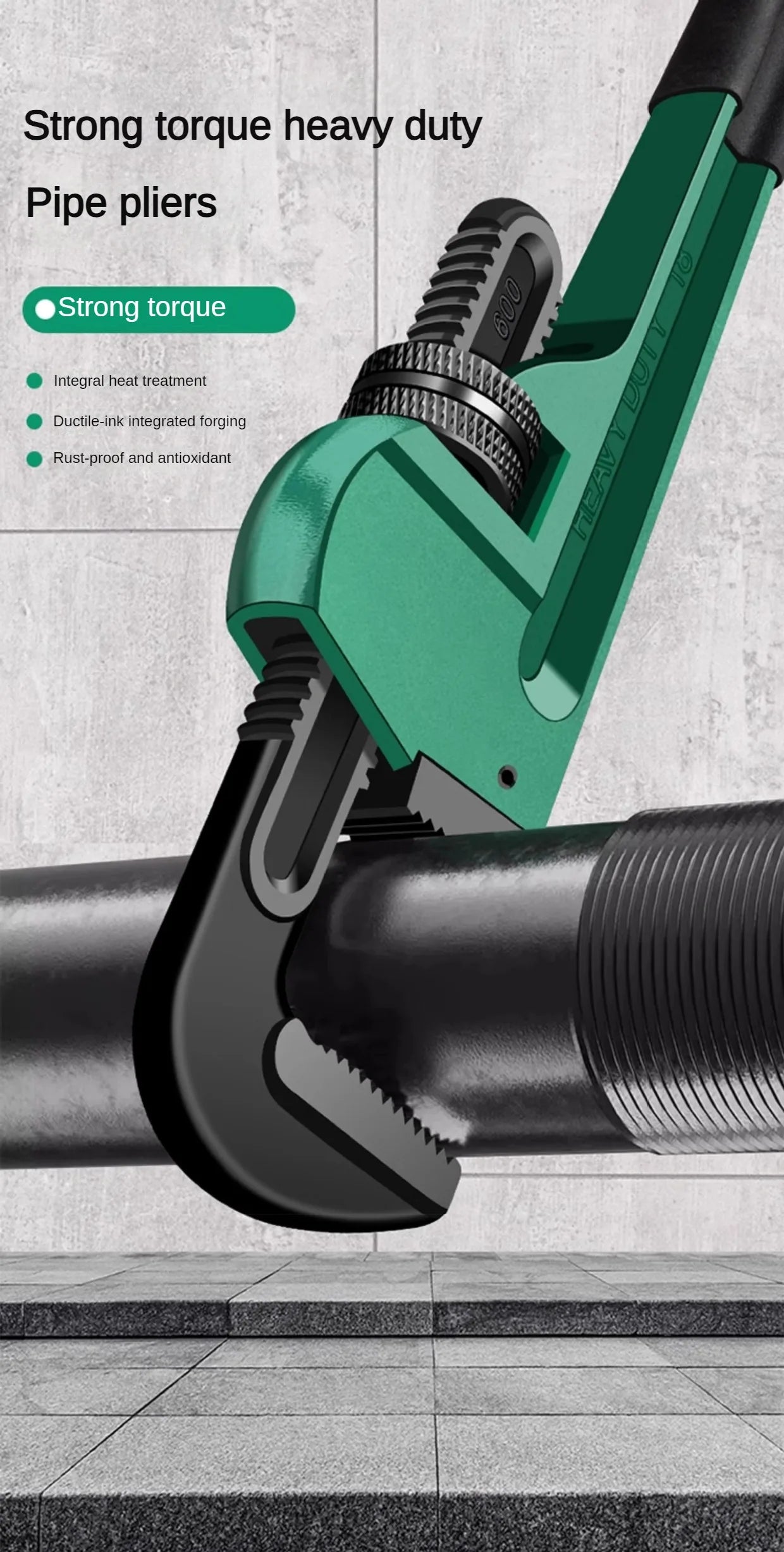 Heavy Duty Pipe Pliers Industrial Plumbing Wrenches Torque Wrench Universal Plumbing Removal and Installation Tool Hand Tools