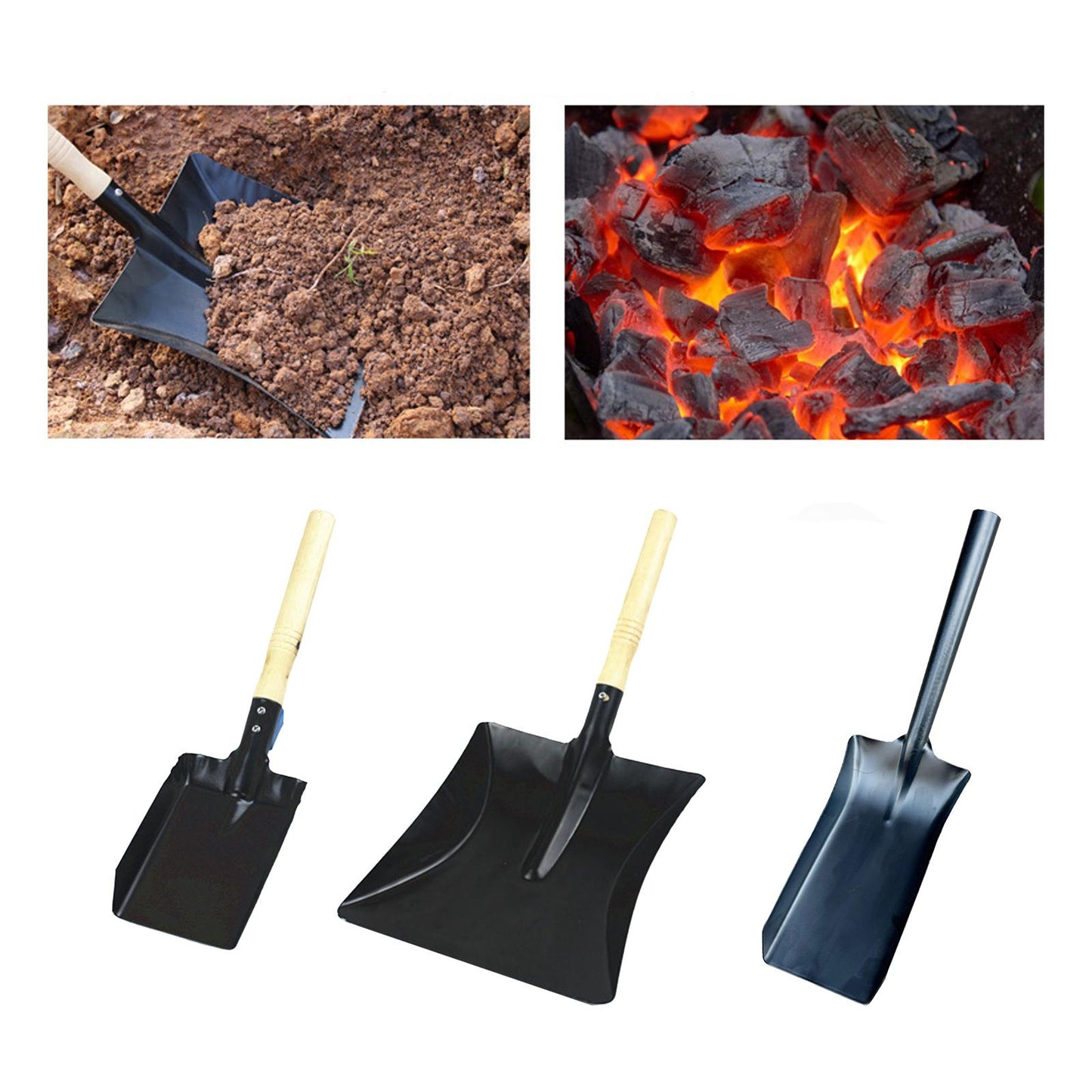 Multifunctional Shovel Iorn Heavy Duty Gear Multi Tool Camping Digging Trench Saw Small Axe Fireplace Cleaning Pets Ash Shovel
