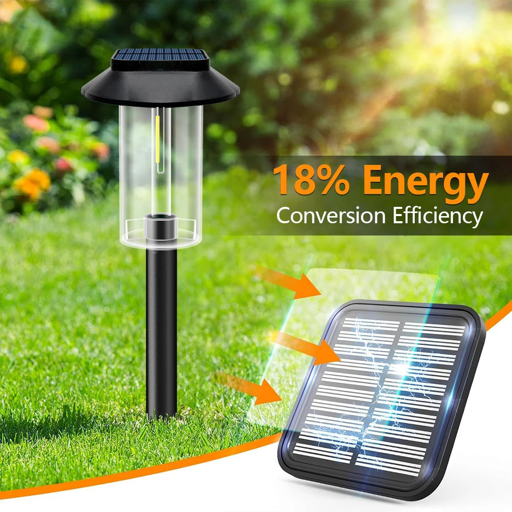 LED Solar Pathway Lights Outdoor Bright Solar Powered Landscape Lighting Waterproof Garden Lights Yard Lawn Patio Walkway Decor