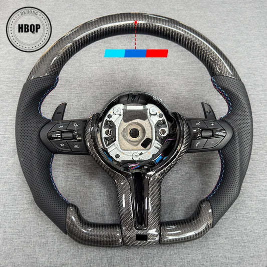 Suitable for BMW F30 F10 F31 F20 F25 F22 F36 F33 F32 F80 F82 F11 F18 F01 F90 E90 carbon fiber steering wheel