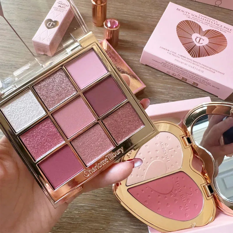 Charlotte Tilbury Aesthetic Scenery Eye Shadow Starlight Pink Soft Light Bicolor Disc Two Color Love Treasure Box Powder Blusher