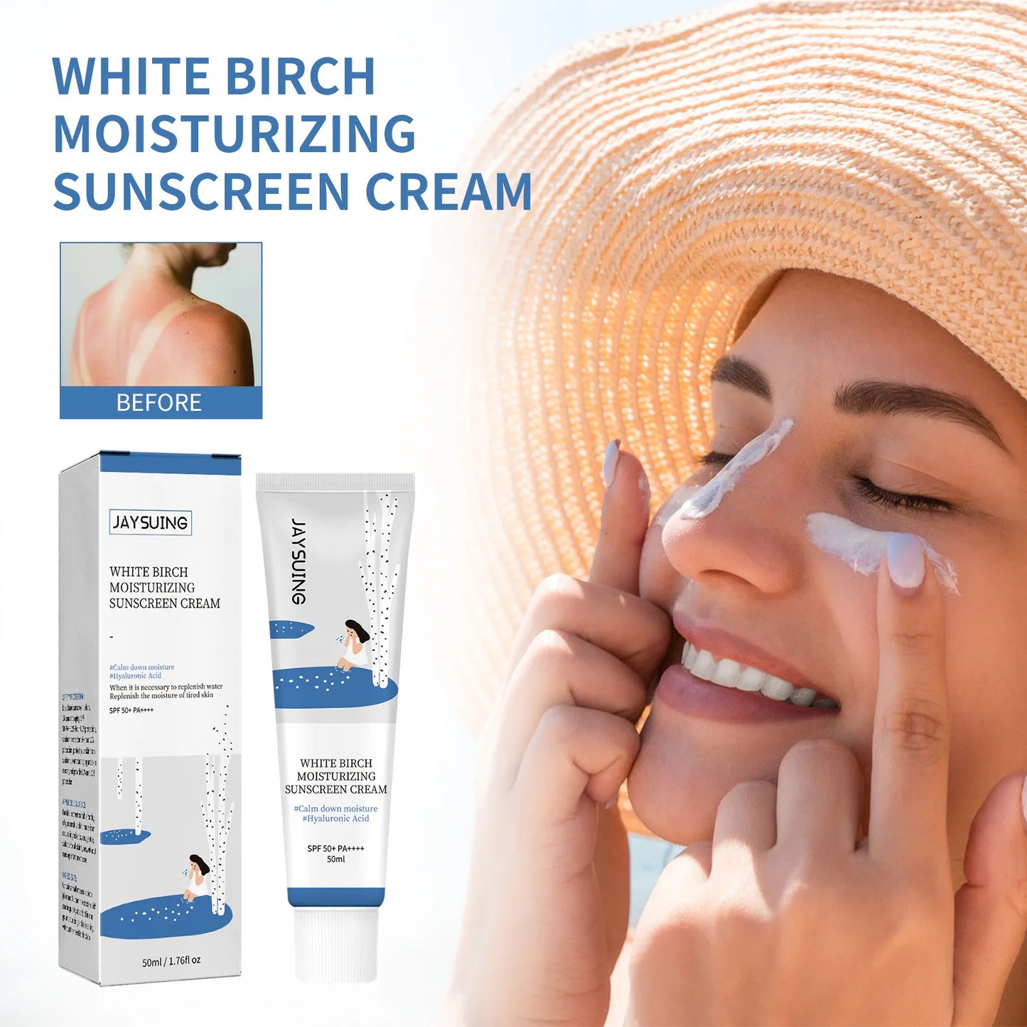 Round LAB Sunscreen for Face PF50+ PA++++ Sun Cream Birch Juice Moisturizing Skin Care Strong UV Protection Sunscreen