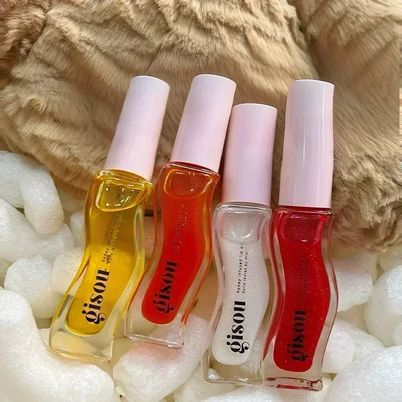 Gisou Moisturizing Glazed Plum Lip Balm Lip Oil Gloss Care Of The Lips Benetitnt For Lips Plumping Exfoliating Plumping Gloss