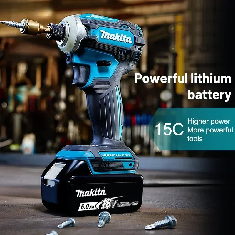 Original Makita 18V battery 6.0Ah Two Batteries One Charger Fast Charge DC18RC+BL1860B  makita outillages kit complet
