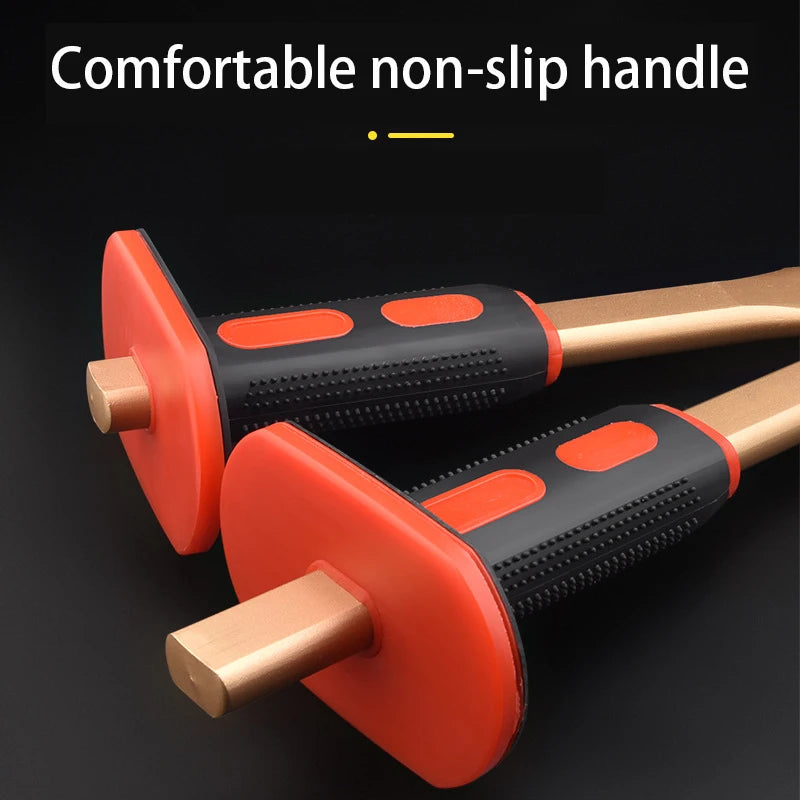 Flat Head Pointed Chisel Stonemason Chisel Hand Guard Chisel Carving Knife Tungsten Alloy Steel Stone Breaking Tool Hand Tools