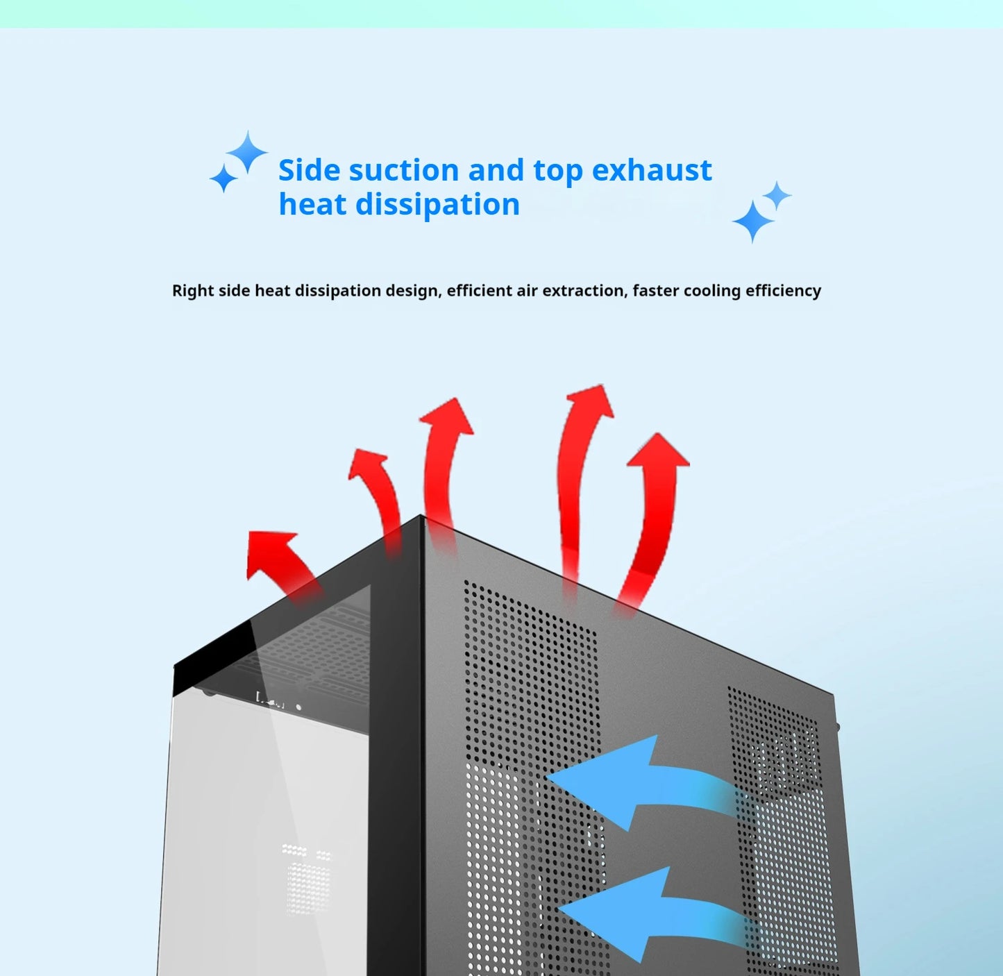 Power train Dreamland PRO ATX motherboard PC gaming 360 water-cooled Sea view room Double-sided glass gaming computer case