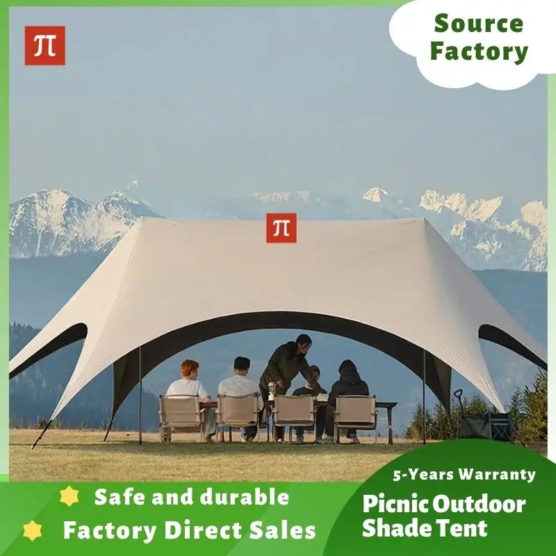 ACamping Gazebo Hexagonal Rainproof Shelter Foldable Quick-opening Windproof Butterfly Picnic Outdoor Shade Tent Outdoor Camping