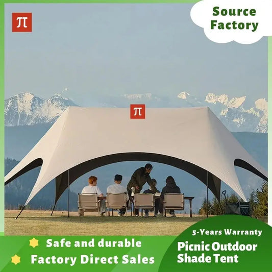 ACamping Gazebo Hexagonal Rainproof Shelter Foldable Quick-opening Windproof Butterfly Picnic Outdoor Shade Tent Outdoor Camping