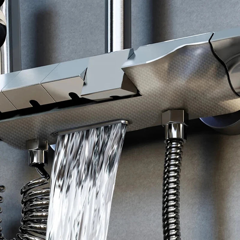 Shower falcet Set 4 Functions Shower Thermostat Hot Cold Showers medium Pressure bath room shower systems