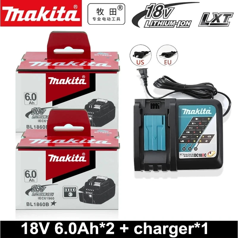Original 18V Makita 6Ah for Makita 18V Battery BL1830B BL1850B BL1850 BL1840 BL1860 BL1815 Replacement Lithium Battery