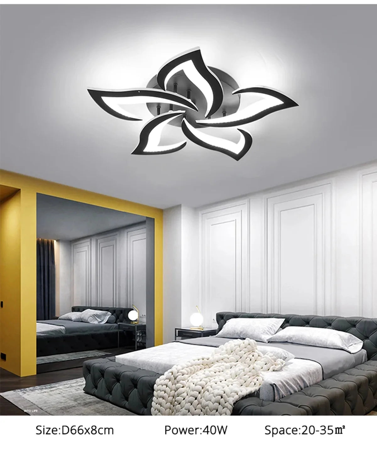 Hot Ceiling Lamp Adjustable Brightness Mobile Phone APP Control Cold and Warm Light Art Decoration Lights