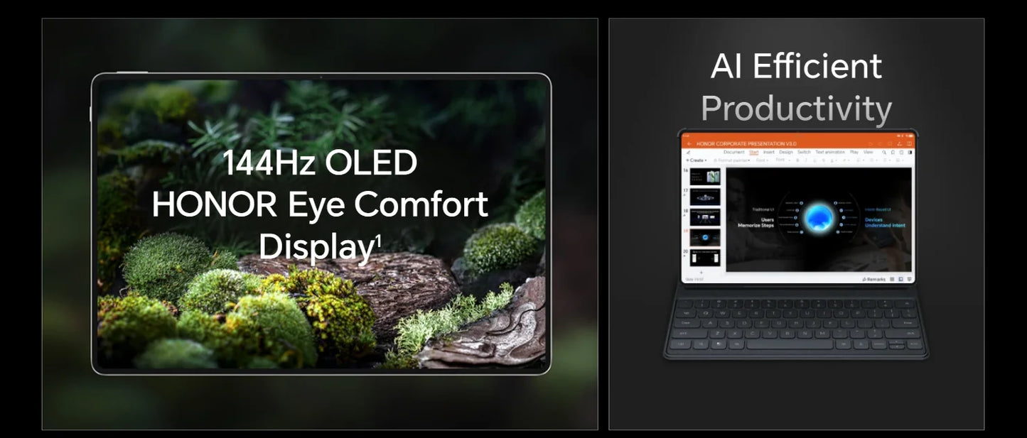 HONOR MagicPad 2 EU Version tablet android 12.3" OLED Screen  Snapdragon 8s Gen 3 CPU 13MP Rear Camera 10050mAh Battery