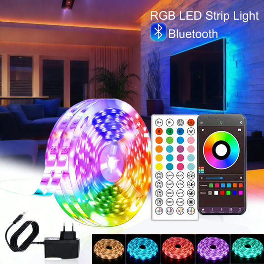 DC24V RGB Led Strip Lights Music Sync Color Change App Control 10M 20M 40M LED Tape Flexible Ribbon For Home Atmosphere Decor