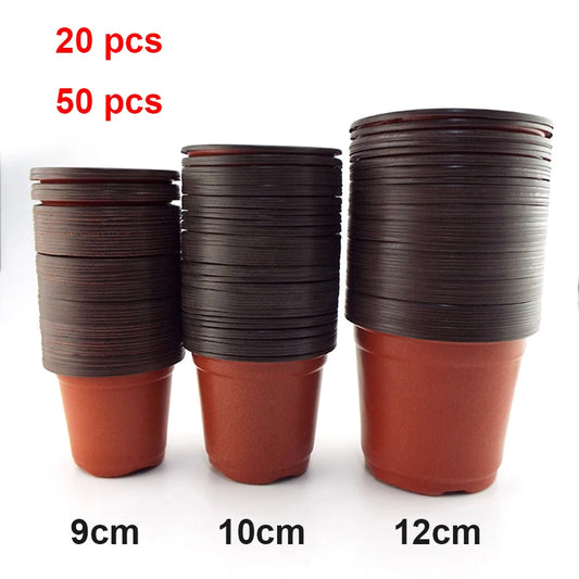 Flower Pot Plastic Grow Box Fall Resistant Tray For Home Garden Plants Nursery Cup Transplant Flower Plant Pots E2