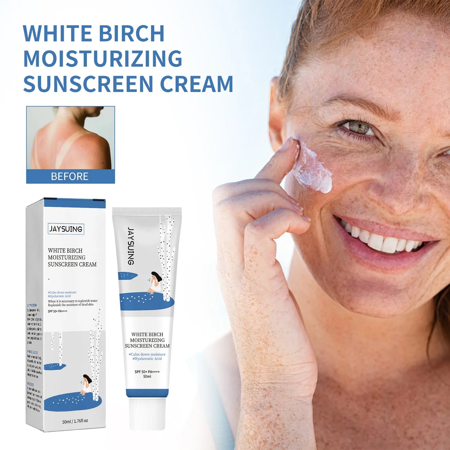 Round LAB Sunscreen for Face PF50+ PA++++ Sun Cream Birch Juice Moisturizing Skin Care Strong UV Protection Sunscreen
