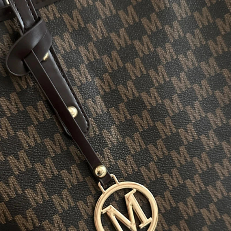 Vintage Ladies Tote Bag Large Capacity Fashion Elegant Handbag Classic Underarm Bag Women's Shopping Bag