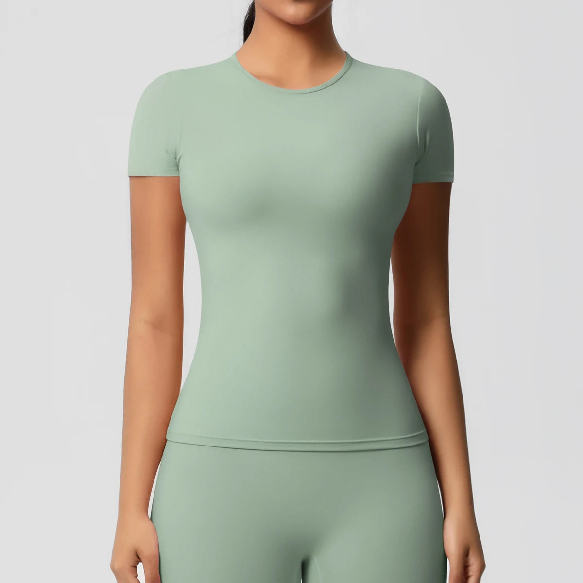 Workout Dry Fit Breathable High Elastic Sports Top Gym Fitness Wear T-shirt Women Casual Outdoor Top