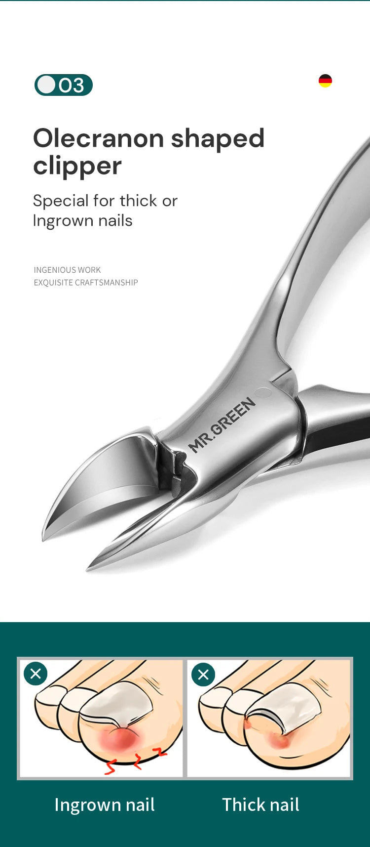 MR.GREEN Manicure Set 12 In 1 Full Function Kit Professional Stainless Steel Pedicure Sets With Leather Portable Case Idea Gift