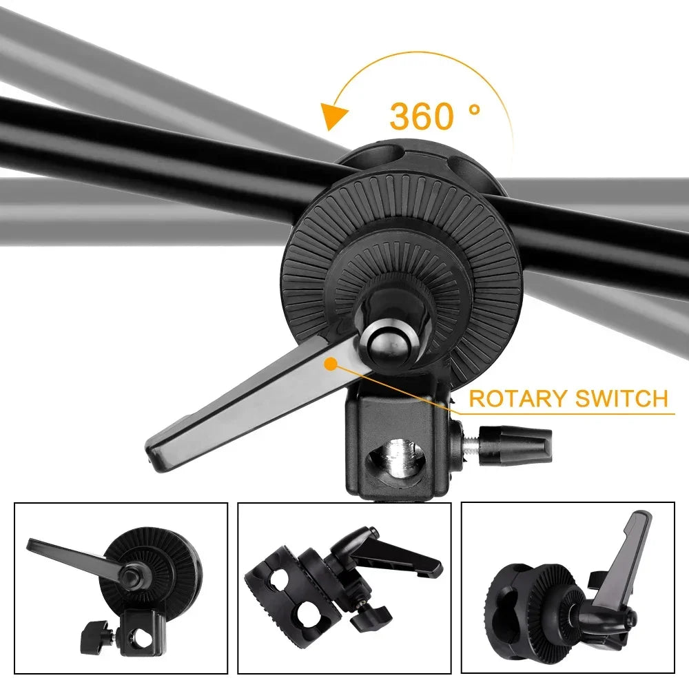 50x70CM Softbox Lights With Cross Arm E27 Photographic Bulbs Professional Photo Studio Continuous Lighting Kit With Tripod Stand