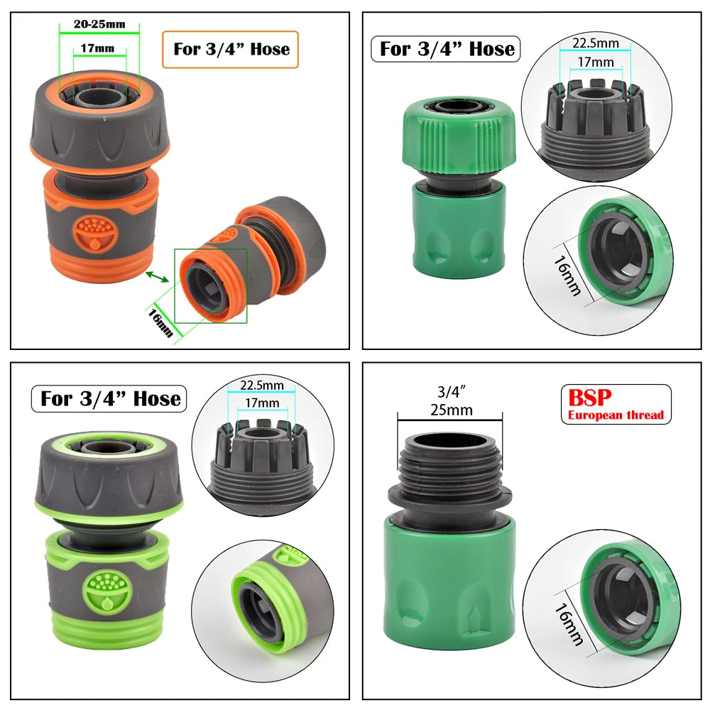 1/2 3/4 Thread 2-way Tap Hose Water Splitter Garden Tap Y Splitter Watering Fittings Adjustable Switch Joints