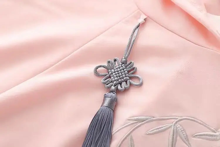 New Cute Chinese Style Embroidery Sweatshirt Spring And Autumn Coat Cape Girl Loose Long Sleeve Top Hooded Hoodie For Women New