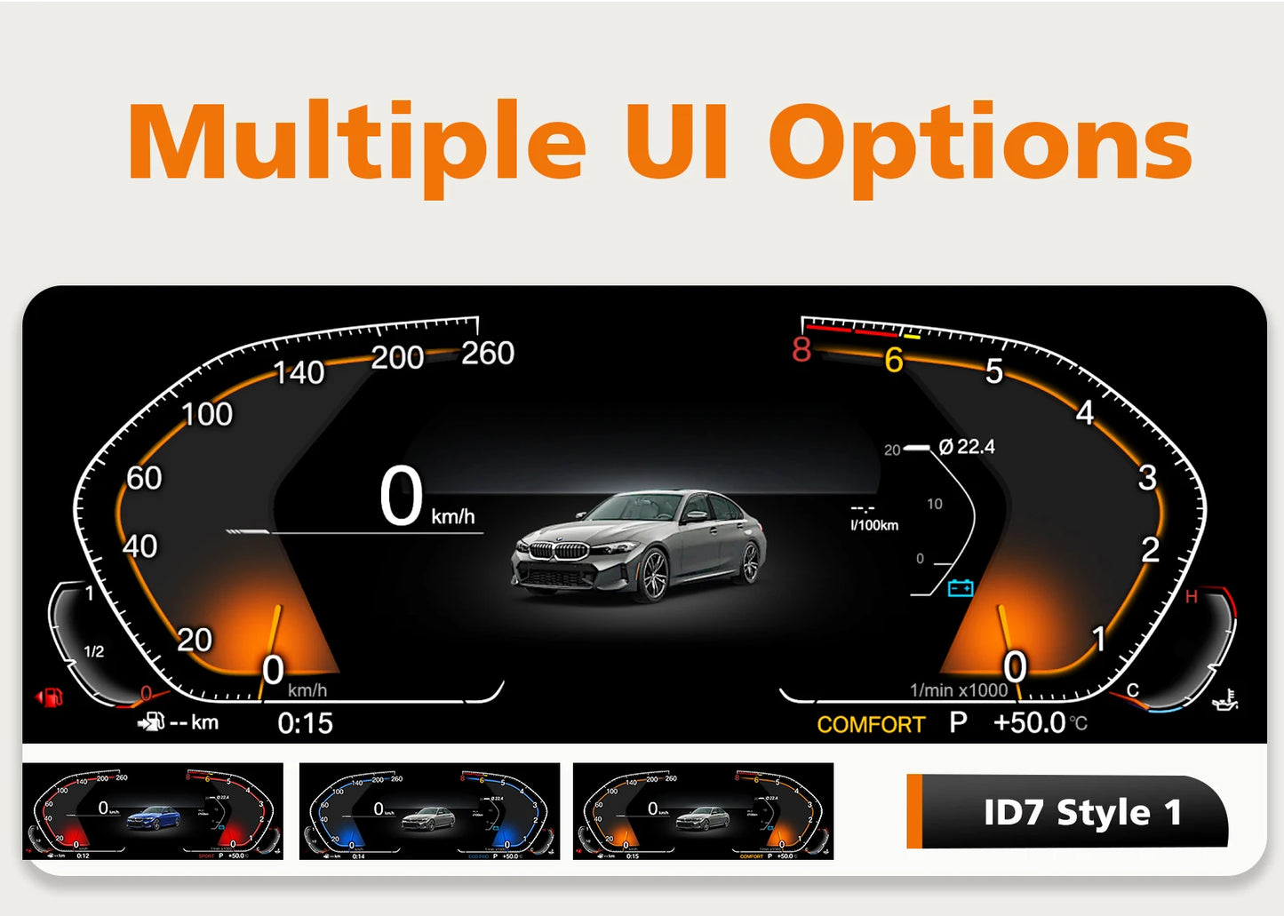 12.3 "Digital Instrument Cluster Dash Panels For BMW 3 Series F30/F31/GT-F34 NBT/EVO/ BMW 4 Series F32/F33/F36(2013-2020)NBT/EVO