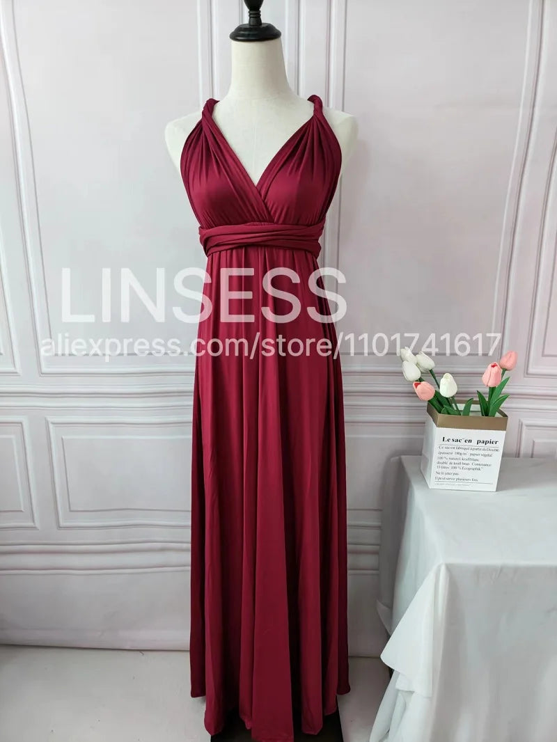Rust Bridesmaid Dress Infinity Multiway Maxi Bridesmaid Dress Formal Wrap Wedding Evening Dress Wedding Cocktail Floor Length