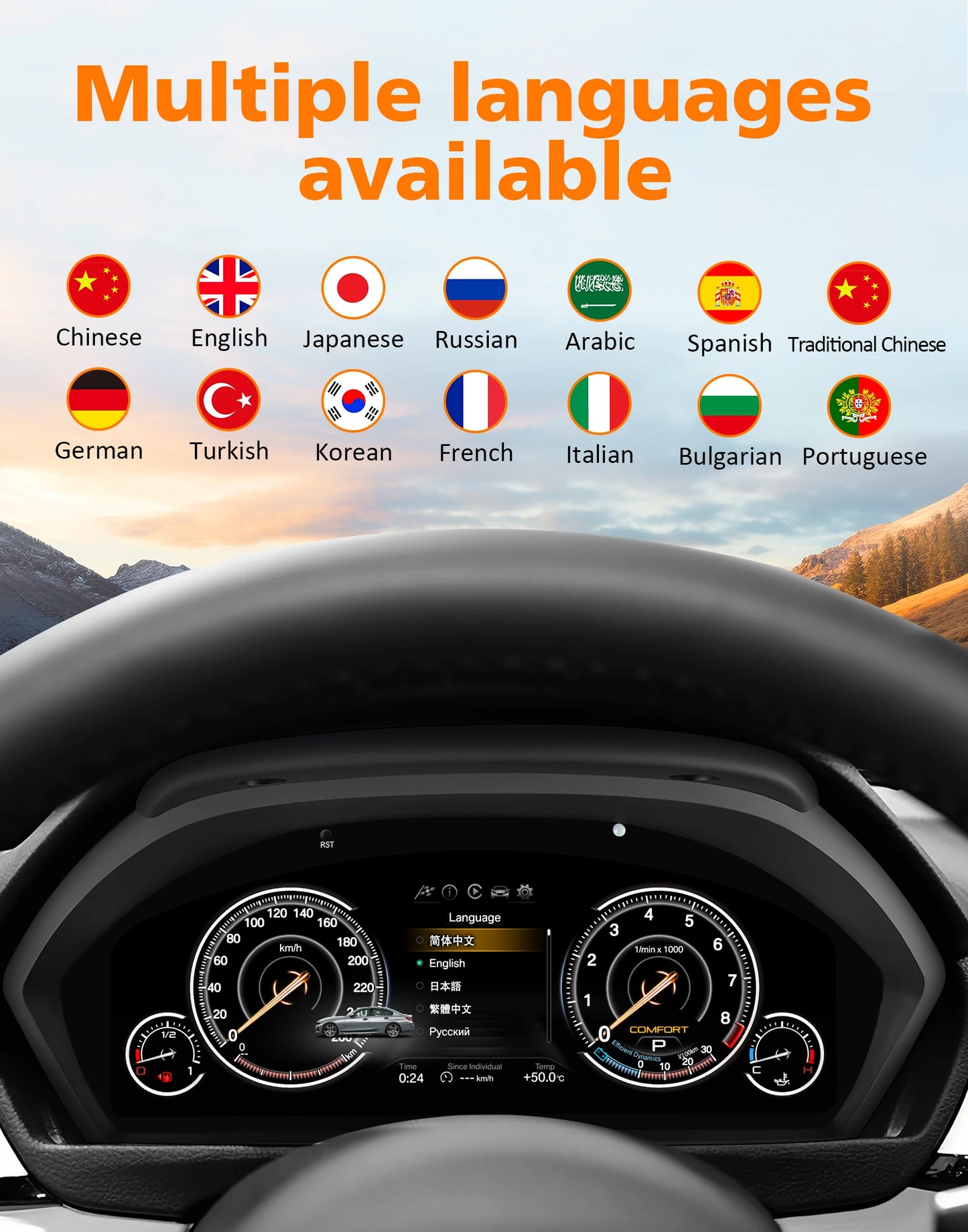 12.3 "Digital Instrument Cluster Dash Panels For BMW 3 Series F30/F31/GT-F34 NBT/EVO/ BMW 4 Series F32/F33/F36(2013-2020)NBT/EVO