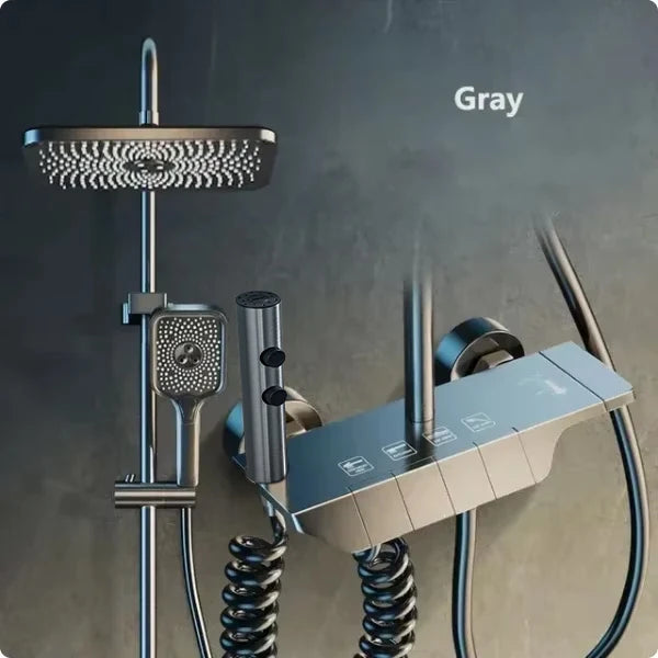 Shower falcet Set 4 Functions Shower Thermostat Hot Cold Showers medium Pressure bath room shower systems