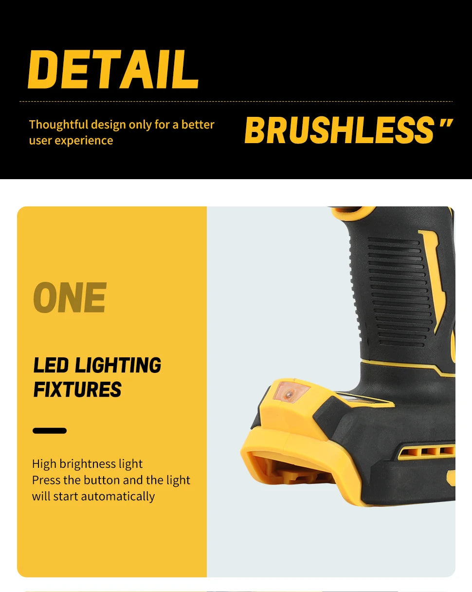 DEWALT Lithium Battery 20V Rechargeable Brushless Compact Electric Screwdriver Hand Drill Impact Drill DCD805