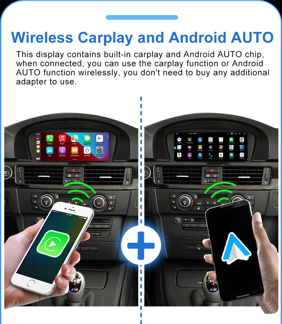 8.8" Car Multimedia linux Screen Carplay Android Auto For BMW 5/3 Series E60 E61 E63 E64 E90 E91 E92 2004-2012 autolink airplay
