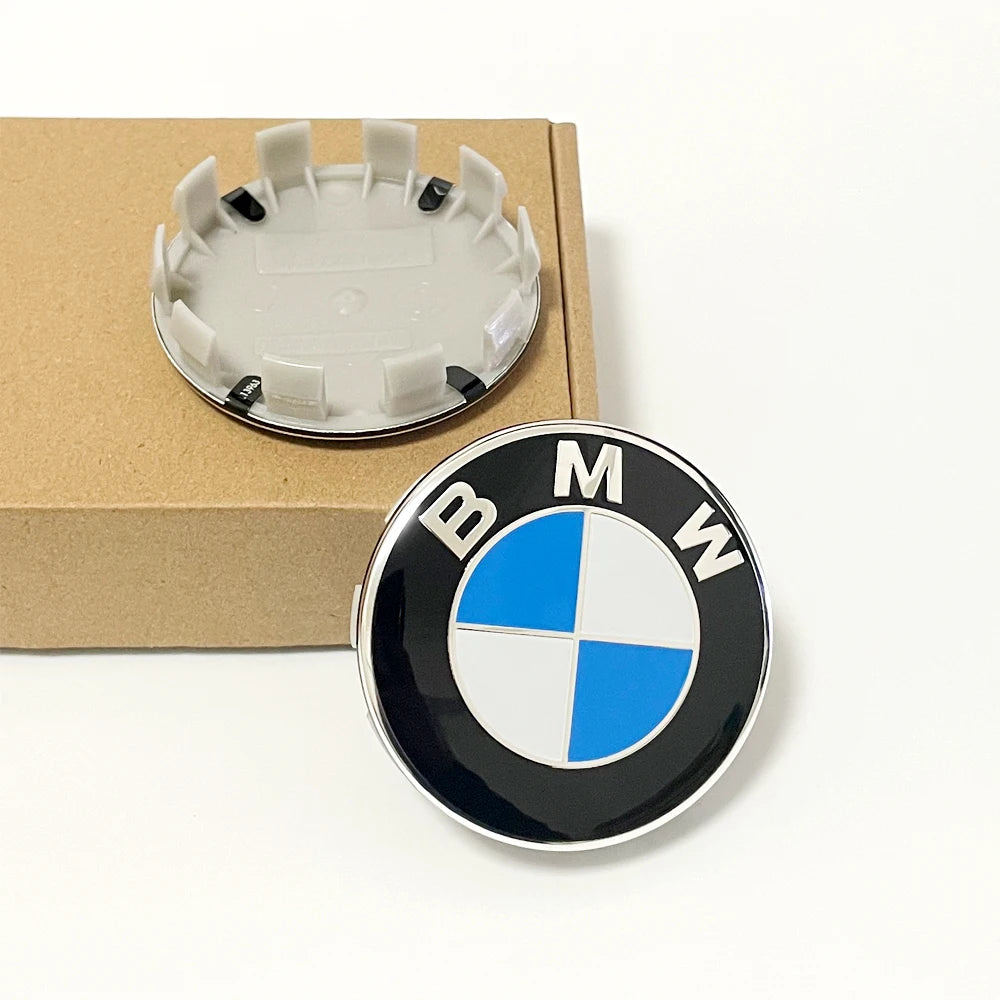 4PCS BMW Wheel Center Caps 68mm 56mm Blue white hubcap for BMW E46 E90 E30 F10 F30 X5 X3 E39 F25 E60 E91 E87 M Car Accessories 1