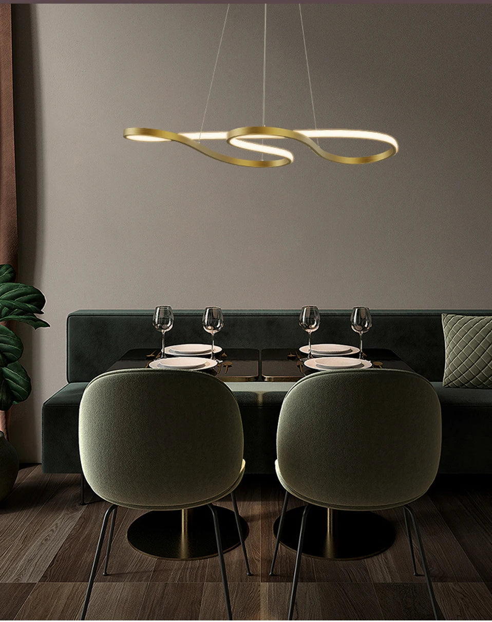 Modern Kitchen Island Pendant Lights Bar Table Dining Room Decor Hanging Lights Remote Dimming Kitchen Led Cord Pendant Lamp
