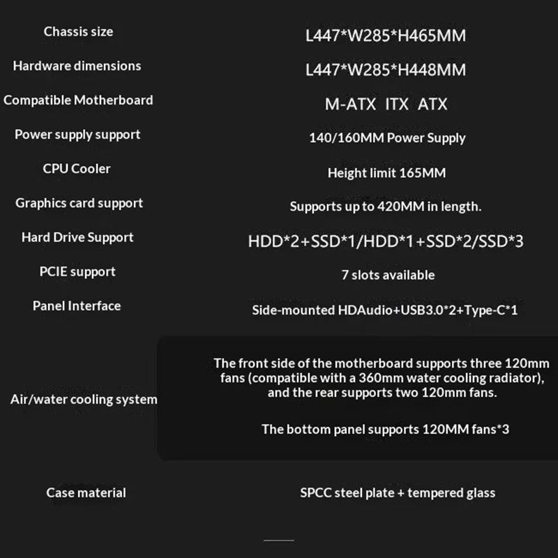 WJCOOLMAN AITO Plus ATX PC case 9.16-inch software screen RGB light strip 360 water cooler curved glass computer case