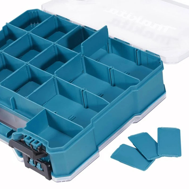 Makita E-26870 Double Sided Organiser Case 320MM PVC Plastic Transparent Sturdy Durable Convenient Storing Small Items ToolBox