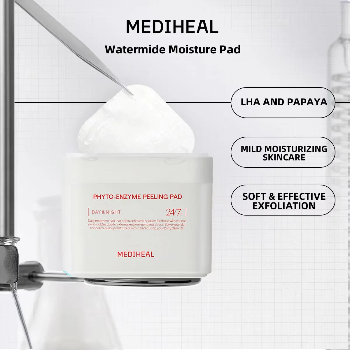 MEDIHEAL Pad,Instant-Use Sheet,Daily Care Cloths,Extended Moisturizing,Rapid Routine,Potent Quenching,K-Beauty,Korean Makeup